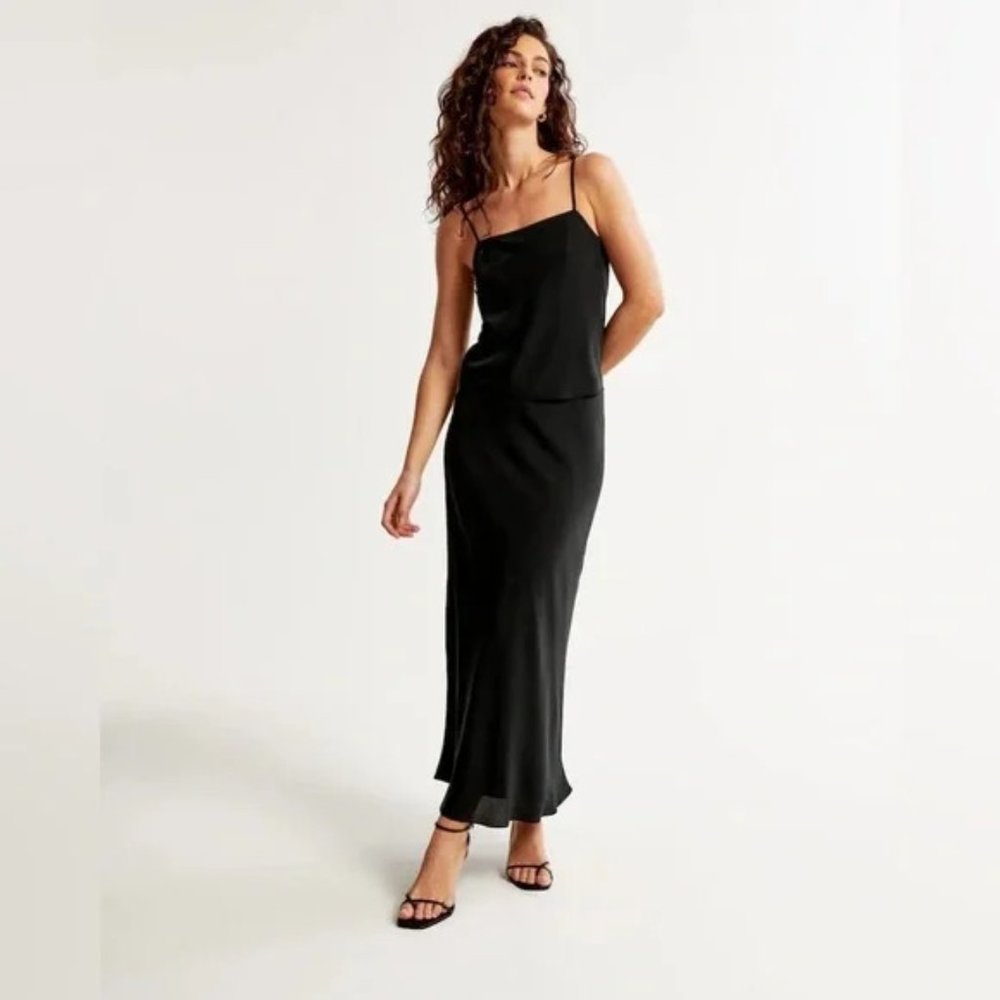 Abercrombie Maxi Column Skirt - Black